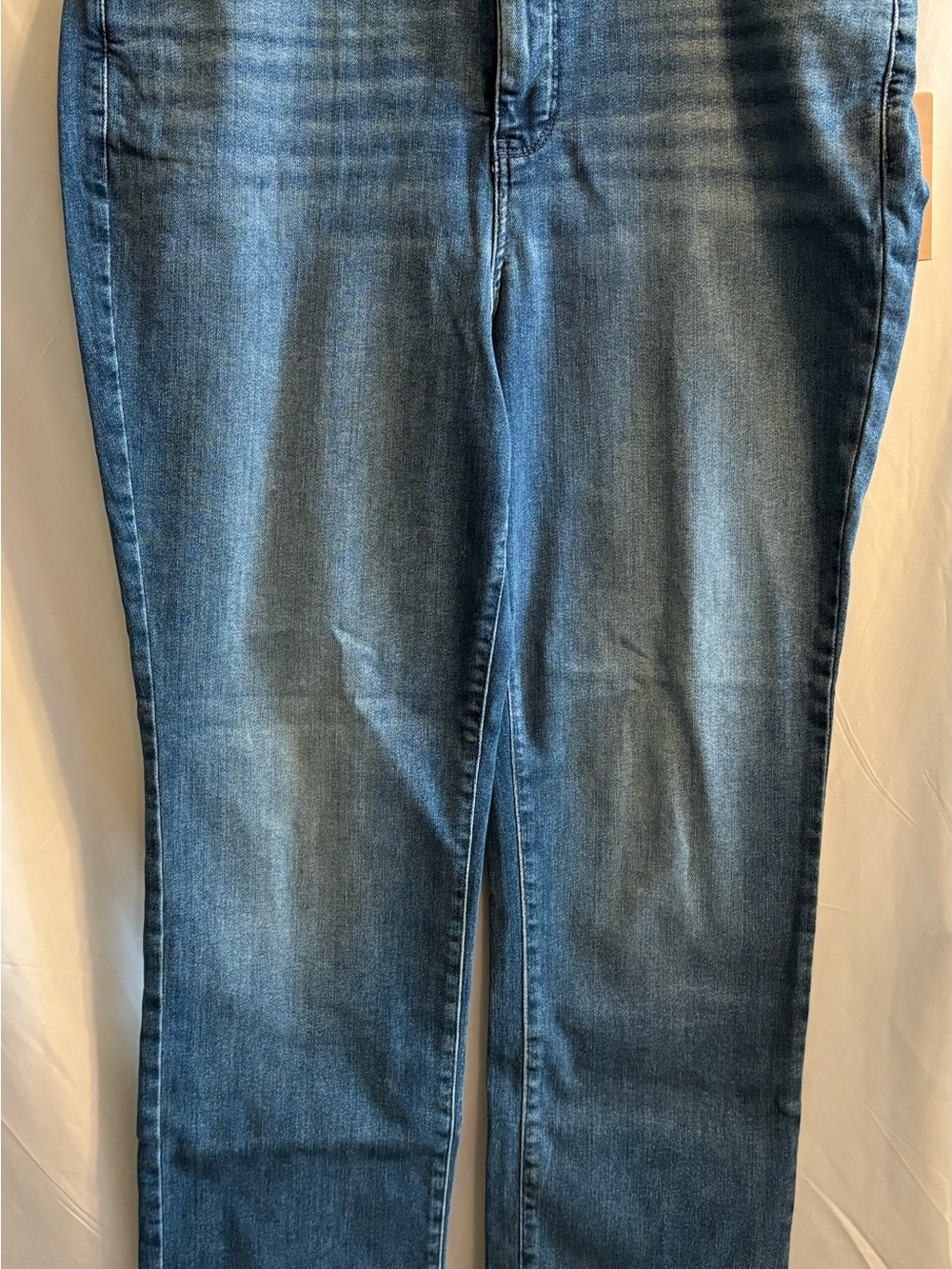 NYDJ Women's Straight Leg Jeans in Faded Blue Denim